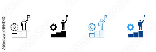 Leadership Development  Icon Set Multiple Style Collection