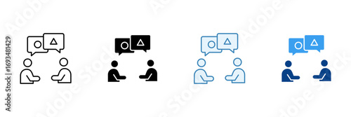 Interpersonal Skills  Icon Set Multiple Style Collection