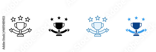 Accomplishment  Icon Set Multiple Style Collection