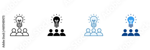 Innovation Culture  Icon Set Multiple Style Collection