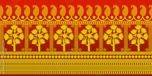 beautiful graphic saree design and this sari design is in Indian style which is for textile fashion industry and it can be used as wallpaper backdrop and website bg this style is originated in india 