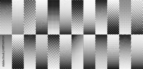 Wallpaper Mural Halftone gradient stripes background. Fading dotted gradation lines wallpaper. Black and white halftone line wallpaper for overlay, print, cover. Vector repeated polka dot strip pattern backdrop Torontodigital.ca