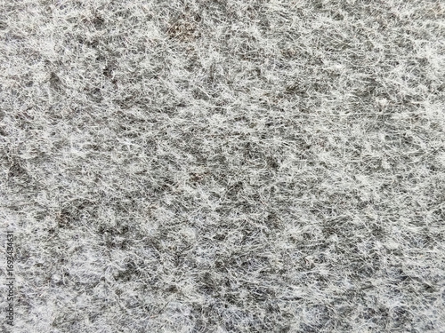 Grey abstract fibrous background, texture of felt fabric.