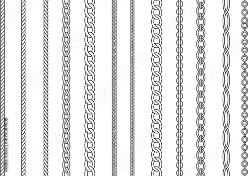 Collection of Vertical Rope and Chain Designs