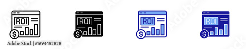 Roi Tracker  Icon Set Multiple Style Collection
