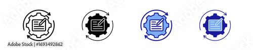 Content Automation  Icon Set Multiple Style Collection
