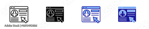 Lead Capture Form  Icon Set Multiple Style Collection
