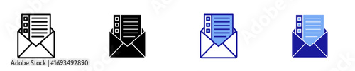 Email Template  Icon Set Multiple Style Collection
