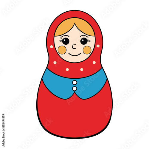 A Russian nested doll, or Matryoshka, is a set of wooden dolls of decreasing size placed inside one another, symbolizing family, tradition, and hidden surprises.
