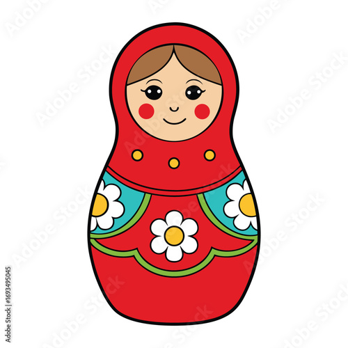 A Russian nested doll, or Matryoshka, is a set of wooden dolls of decreasing size placed inside one another, symbolizing family, tradition, and hidden surprises.
