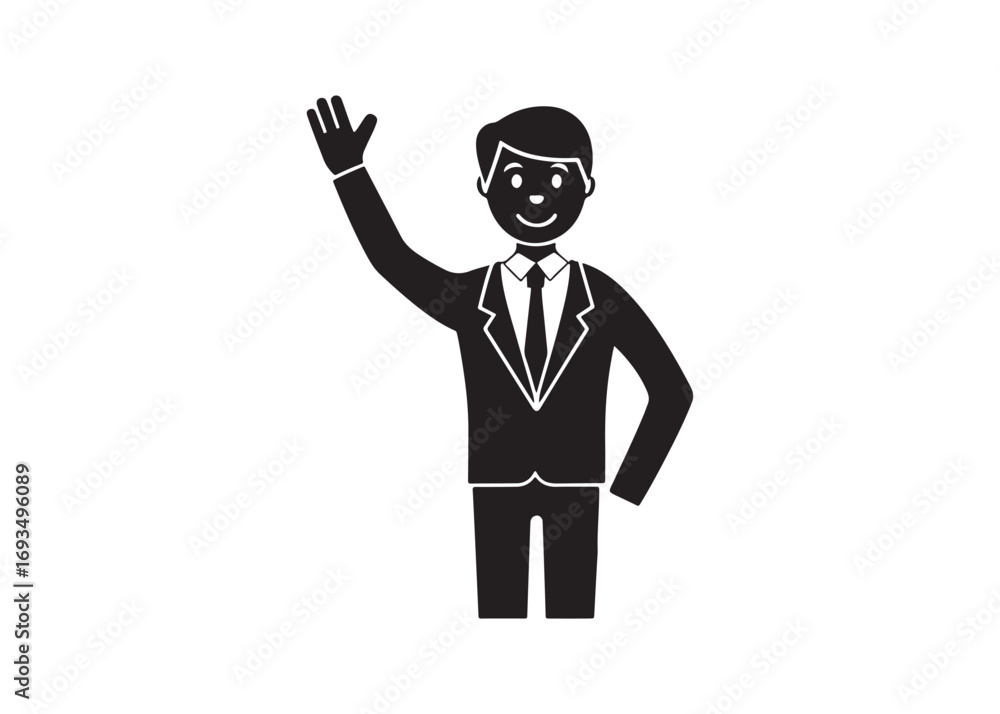 Obraz premium Businessman Corporate Greeting.