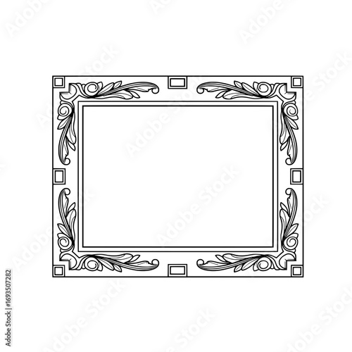 Elegant Frame: A vintage-inspired decorative picture frame with ornate details, creating a sophisticated backdrop.