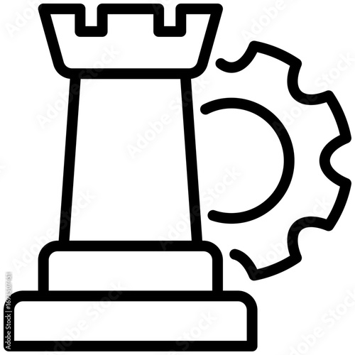 strategy icon isolated on white background. vector illustration icon for management