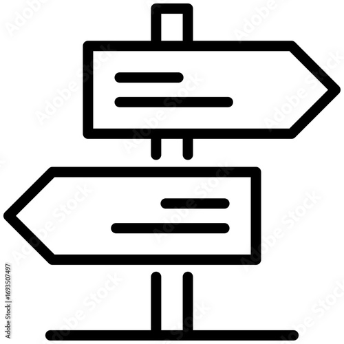 road sign icon isolated on white background. vector illustration icon for management