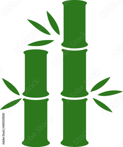 green bamboo stalks with leaves clip art preview