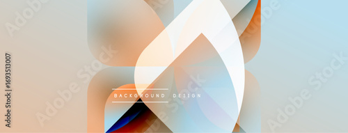 Abstract fluid shapes, soft gradients, modern design. Light orange, blue hues create dynamic composition. Minimalist aesthetic.