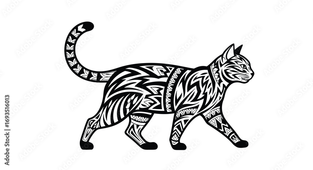 Obraz premium Tribal Cat Design