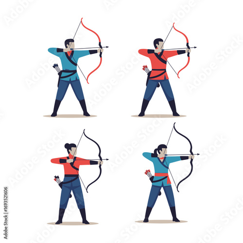 Archer in Action: Captivating Bow and Arrow Sport Movement