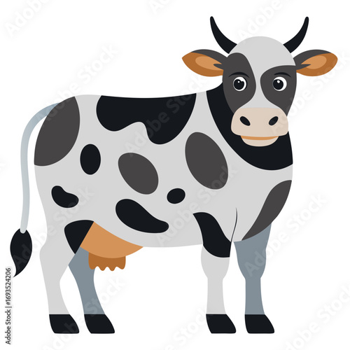 cow cartoon isolated on white