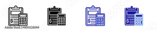 Calculation  Icon Set Multiple Style Collection