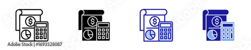 Expense  Icon Set Multiple Style Collection