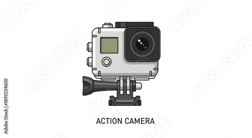 Action Camera Vector Illustration in Flat Design