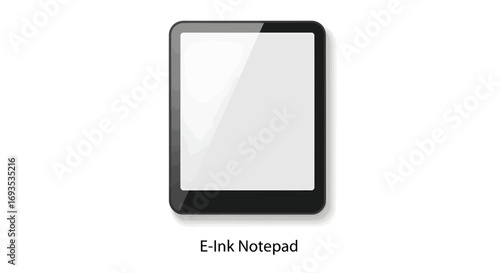 Modern E-Ink Notepad Simple Vector Illustration
