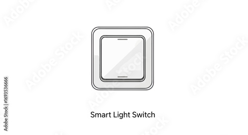 Smart Light Switch Modern Vector Illustration