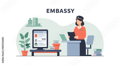 Embassy visa application process, immigration services and international travel documentation