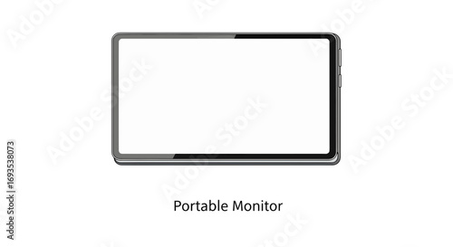 Portable Monitor A sleek, modern device designed for convenience and enhanced productivity on the go