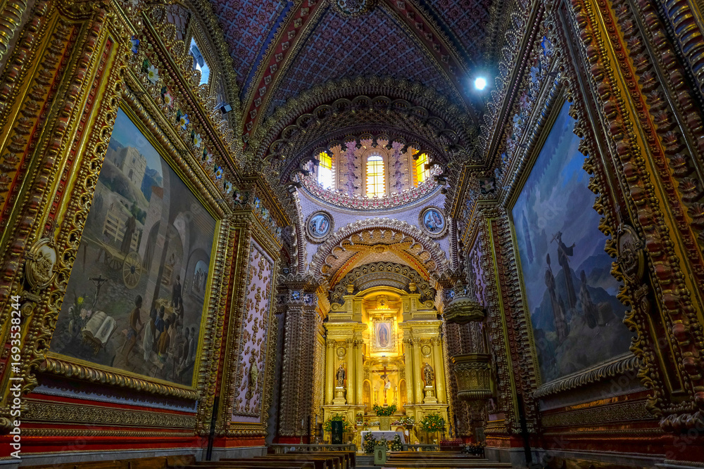 Fototapeta premium Morelia, Mexico - February 17, 2025: San Diego Church or Sanctuary of Guadalupe in Morelia., Mexico.