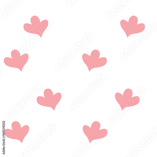 Floating pink hearts in the air, soft and dreamy design perfect for wedding invitations, love notes, or romantic backgrounds.


