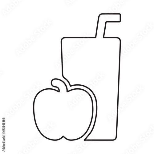 Apple and Drink Illustration