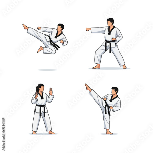 Dynamic Taekwondo Moves: A Powerful Display of Martial Arts Skills