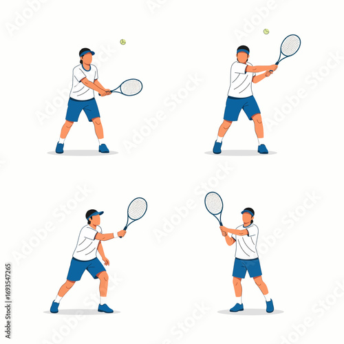 A Man Practicing Tennis: Perfecting Techniques and Skills on the Court