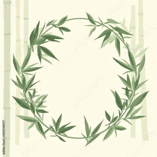 green bamboo frame