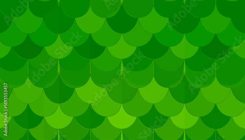 Green Scallop Pattern Background.