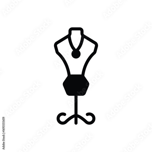 Black solid icon for dummy