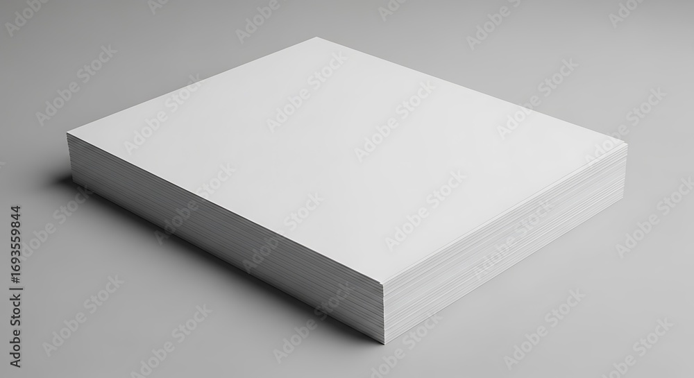 Naklejka premium Blank White Box on Gray Background.