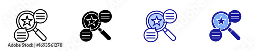 Qualitative Research  Icon Set Multiple Style Collection