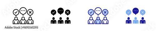 Opinion  Icon Set Multiple Style Collection