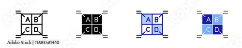 Market Segment  Icon Set Multiple Style Collection