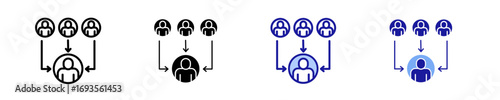 Group Influence  Icon Set Multiple Style Collection