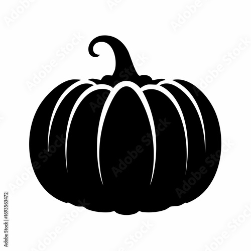 A silhouette of a pumpkin. It's a perfect emblem for autumn, Halloween, and harvest festivals