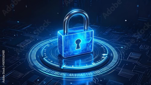 Wallpaper Mural Digital Security and Cyber Protection Conceptual Representation Using a Lock Torontodigital.ca