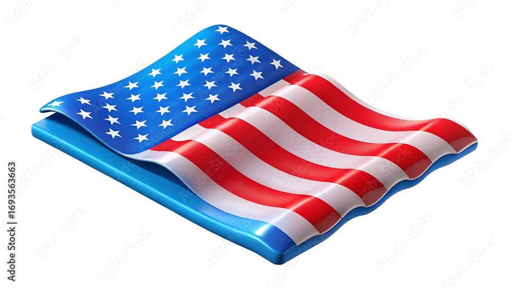 Obraz premium american flag waving proudly in the wind