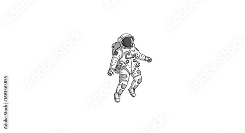 Astronaut in Space A Vector Illustration