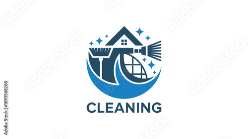 Home Clean Logo Design Vector