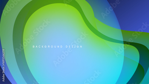 Abstract flowing shapes, vibrant colors blend. Gradient transitions create dynamic visual effect. Modern design element for backgrounds.