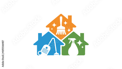Home Clean Logo Design Vector